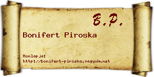 Bonifert Piroska névjegykártya